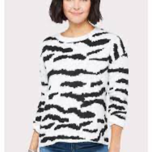 John + Jenn Abstract Zebra Pullover Medium - Picture 1 of 4
